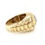 Mid 20th Century Diamond 14k Yellow Gold Link Round Top Ring - Size 4.5 For Sale In Miami - Image 6 of 9