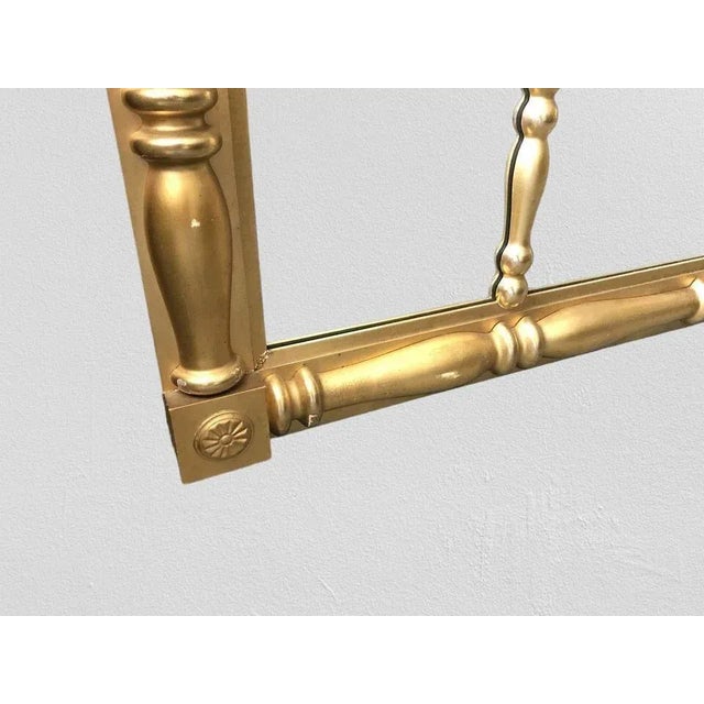 Antique Federal Style Gilt Three Part Over Mantel Mirror For Sale - Image 10 of 11
