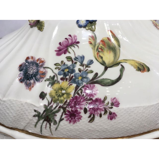 Meissen Porcelain Soup Bowl with Flower Decor, 1755 For Sale - Image 15 of 18