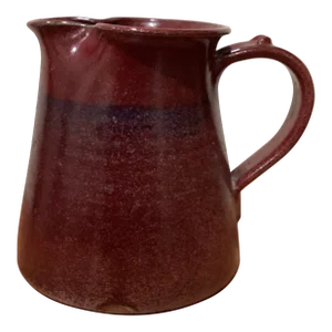 Mid 20th Century Vintage Original Zappa Burgundy Glazed Earthenware Pitcher Art Pottery Montrose, Colorado