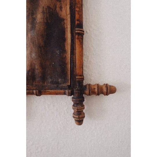 Brown French Faux Bamboo Mirror For Sale - Image 8 of 10