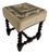 Antique French Tapestry Barley Twist Stool For Sale