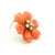 Mid-Century Modern Italian Carved Coral & Diamond 18k Gold Flower Brooch Pendant, Circa 1970 For Sale - Image 3 of 13