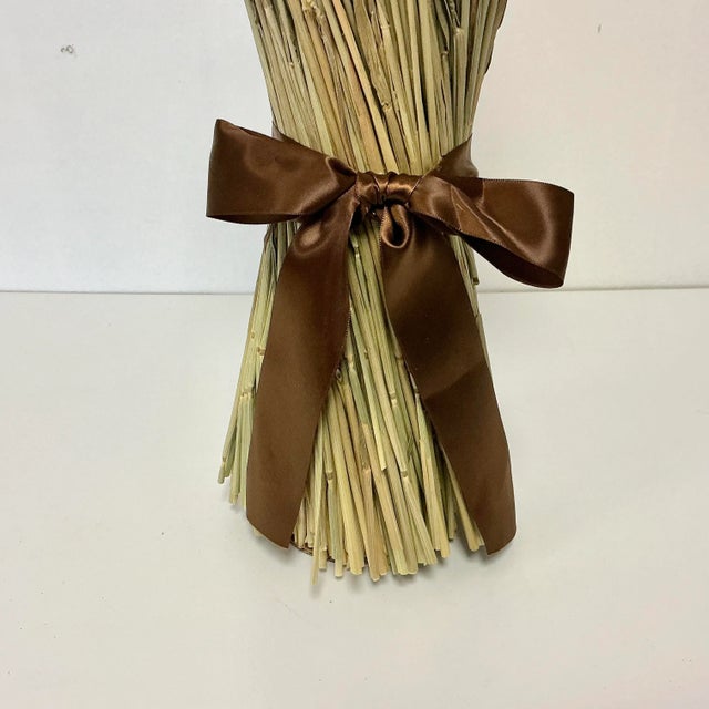Farmhouse Vintage Boho Chic Rustic Thanksgiving Natural Wheat Sheaf Decorative Object Holiday Accent. For Sale - Image 3 of 11