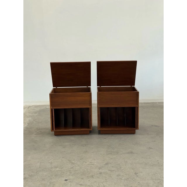 Mid-Century Modern 1960s Dual Storage Tambour Cabinets - Sold Separately For Sale - Image 3 of 11