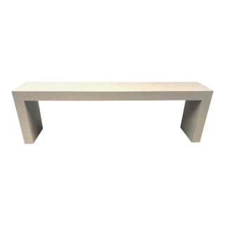 Mid Century Console or Sofa Table in Pale Ivory For Sale