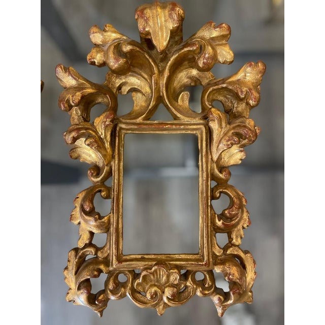 Baroque Gold Leaf-Gilded Carved Wood Frame, 1750 For Sale - Image 12 of 14