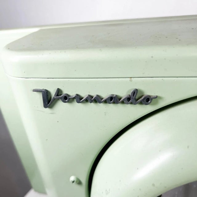 1950s Vintage Wall Unit Vornado Pistachio Green Electric Window Fan For Sale - Image 4 of 11