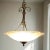 Iridescent Glass Flower Pendant Light | Wrought Iron Detail For Sale - Image 9 of 11