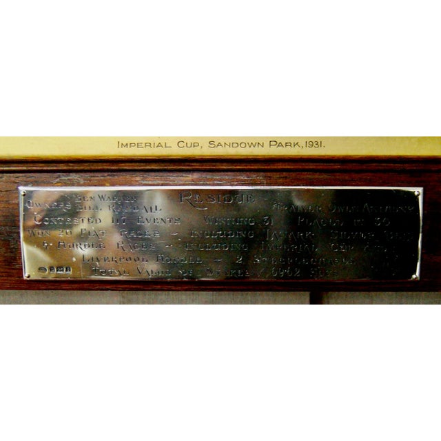 Brown Residue, Sandown Park Imperial Cup, Oak Frame For Sale - Image 8 of 10