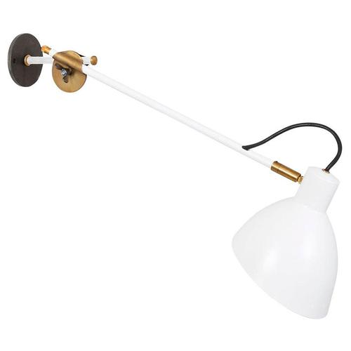 Black White KH#1 Long Arm Wall Lamp by Sabina Grubbeson for Konsthantverk For Sale - Image 8 of 8