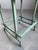 1990s Green Marble Postmodern Center Table With Teal Steel Base For Sale - Image 5 of 15