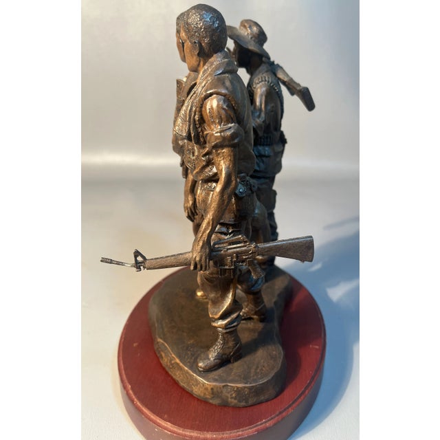 Bronze Sculpture "Three Servicemen" by Frederick Hart for the Vietnam Veterans Memorial Fund 1988 Franklin Mint For Sale - Image 4 of 10