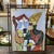 1950s Mid-Century Modern Iron Framed Hand Painted Ceramic Italian Plaque For Sale - Image 4 of 11