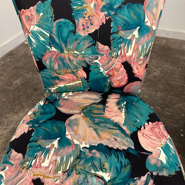 Set of 8 Postmodern Parsons-Style Dining Chairs For Sale - Image 10 of 12