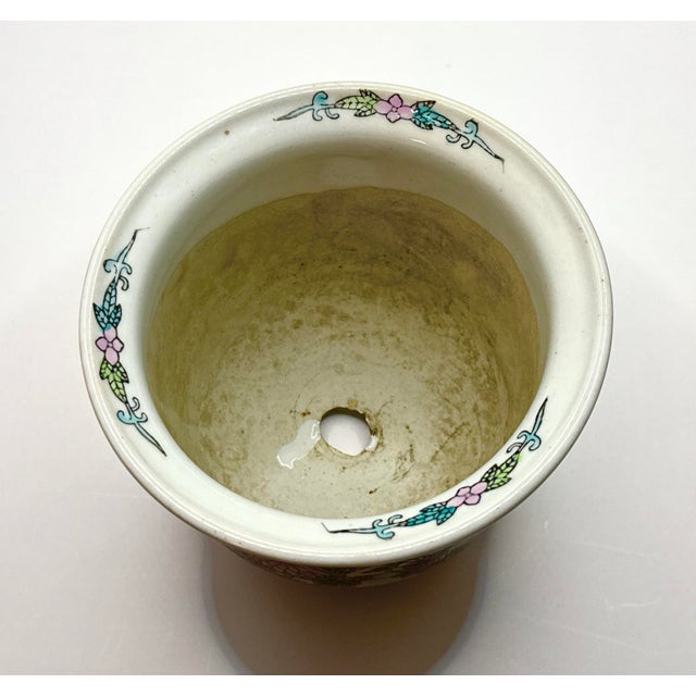 Chinese Porcelain Planter W/Tray For Sale - Image 9 of 12