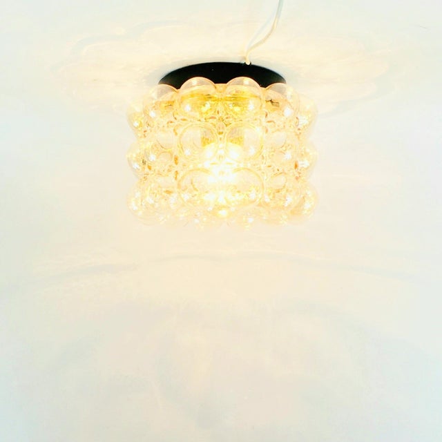 Mid-Century Modern Amber Bubble Glass Ceiling Lights by Helena Tynell for Limburg, Germany, 1960s, Set of 2 For Sale - Image 6 of 9