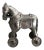 Early 20th Century Small Metal Horse on Wheels Sculpture/Toy, Made in India For Sale