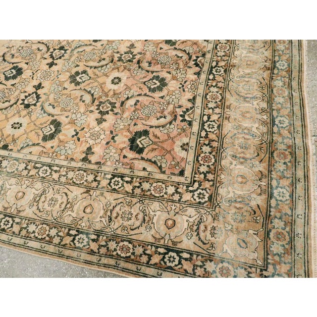 Galerie Shabab Collection Early 20th Century Handmade Persian Lavar Kerman Room Size Carpet, Circa 1920 For Sale - Image 9 of 10