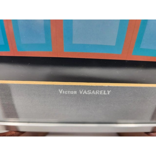 Framed Offset by Victor Vasarely "Optic Composition." VICTOR VASARELY is a truly unique visual artist in the history of...