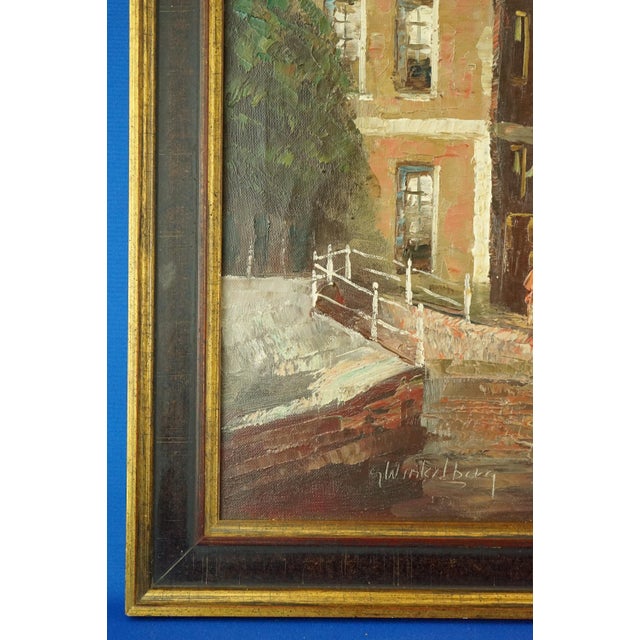 G. Winkelberg, Landscape View of Amsterdam, 1920s, Oil on Canvas, Framed For Sale - Image 13 of 18