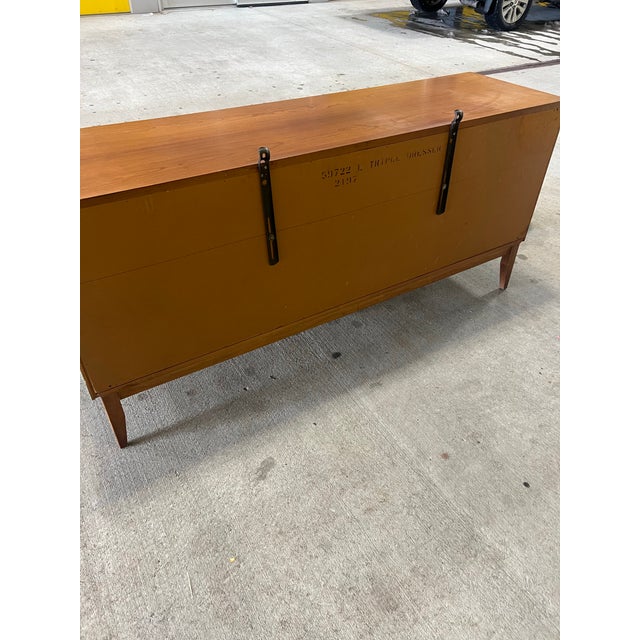 1960s Vintage 9 Drawer Wood Dresser For Sale - Image 5 of 10