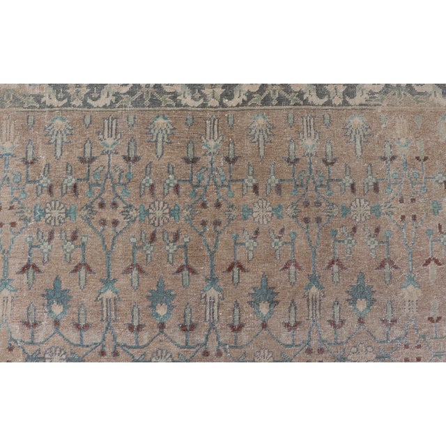 Vintage Turkish Oushak With All-Over Design in Muted Tones & Neutral Colors For Sale - Image 10 of 12