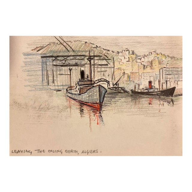 Ivy Attwell Algerian Harbour Scene For Sale