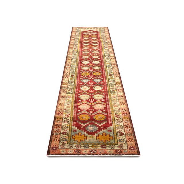 1960s 1960s Turkish Oushak Runner For Sale - Image 5 of 7