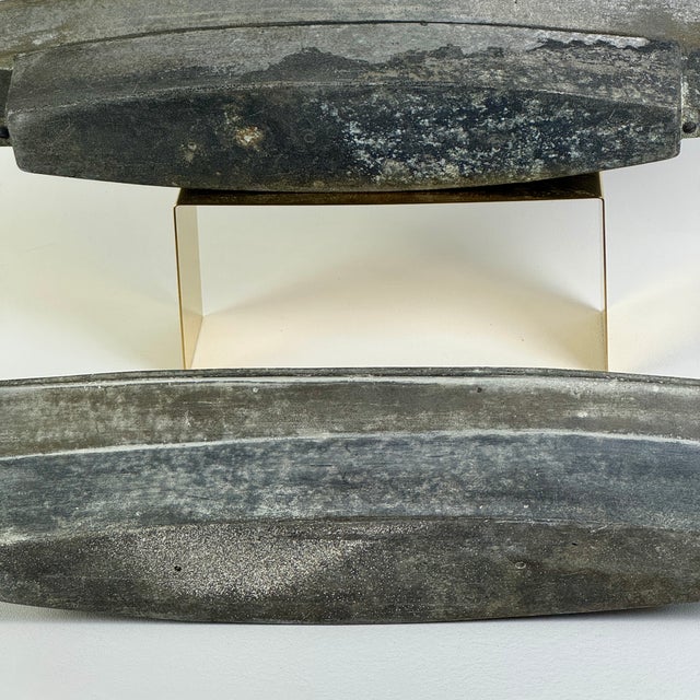 Early 20th Century Pair of Cast Aluminum Metal Boat Models, for Decor Purposes For Sale - Image 11 of 11