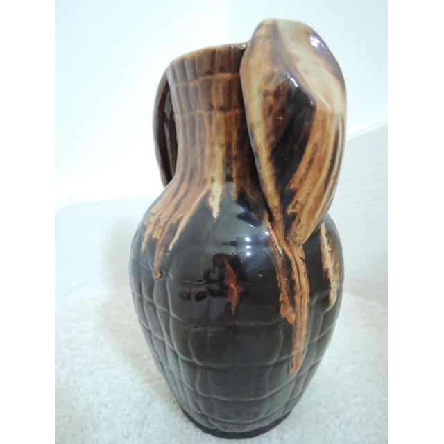 1960s Ceramic Hand Made Stoneware Pottery Vase Boleslawiec Warsaw Poland For Sale - Image 4 of 7