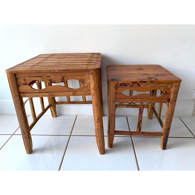 Tortoise Bamboo Nesting TablesSet 2 Chairish