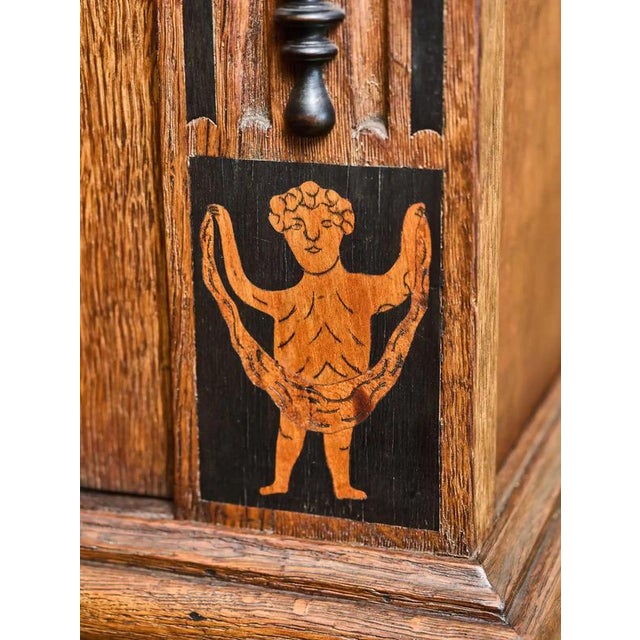 Blue 17th Century Renaissance Dutch Cabinet For Sale - Image 8 of 11