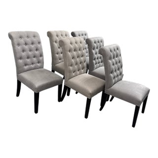 Restoration Hardware Bennett Dining Side Chairs, Set of Six For Sale