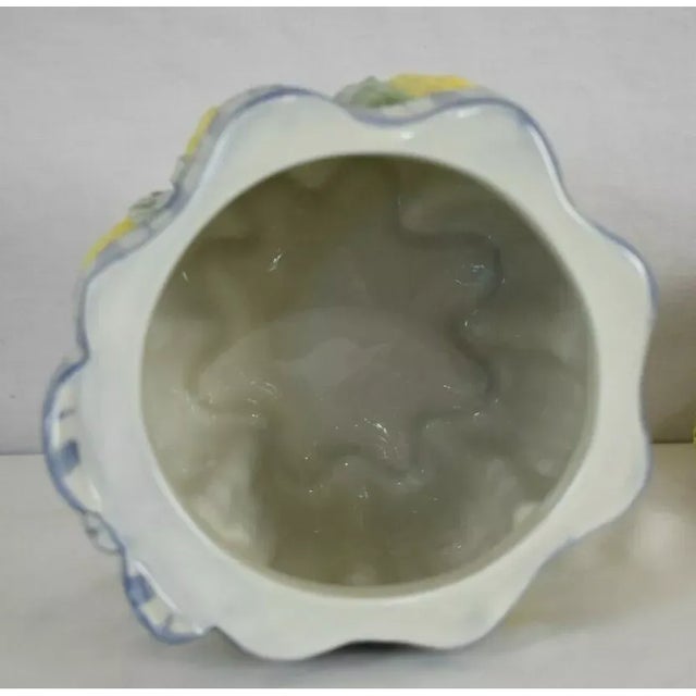 Good Condition Height-9" width-4.5" Vintage ceramic lidded cookie jar. Country/Region of Origin-China Marked on bottom by...