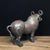 Metal Vintage Bronze Rhinoceros Figure With Archaic Scrollwork – Xiniu Statue For Sale - Image 7 of 9