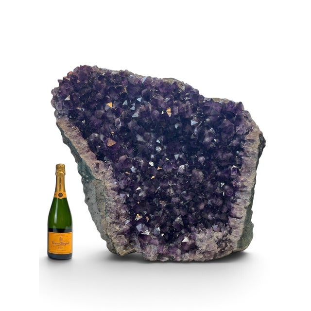 Museum-Scale Uruguayan Amethyst Geode Flower – Aaa Grape Jelly Purple Druzy, 27" For Sale - Image 10 of 11