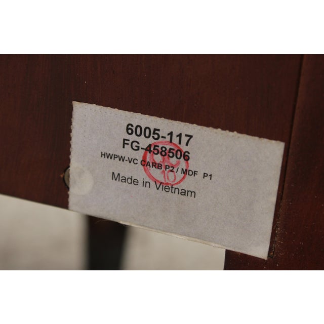 Theodore Alexander 4 Drawer 2 Door Mahogany Demilune Cabinet For Sale - Image 18 of 18