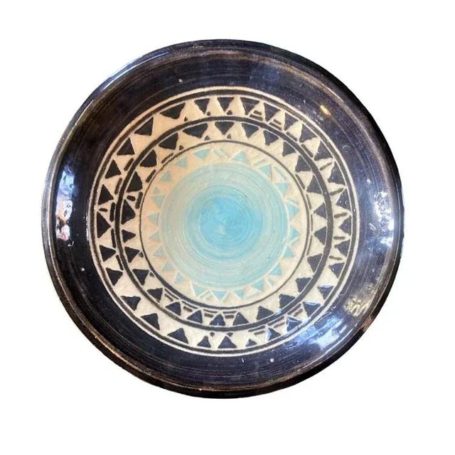 Late 20th Century Moroccan Vintage Blue Decorative Bowl - Late 20th Century For Sale - Image 5 of 5