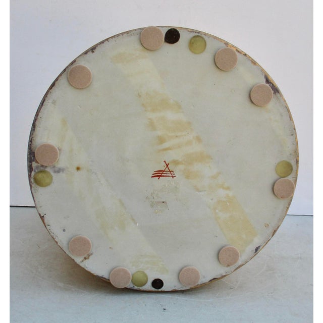 Ceramic Massive Gold Lustre Porcelain Cylander Vase For Sale - Image 7 of 10