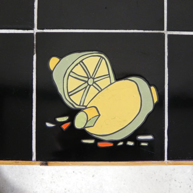 Rattan and Bamboo Coffee Table with Tiles, 1950s For Sale - Image 16 of 18