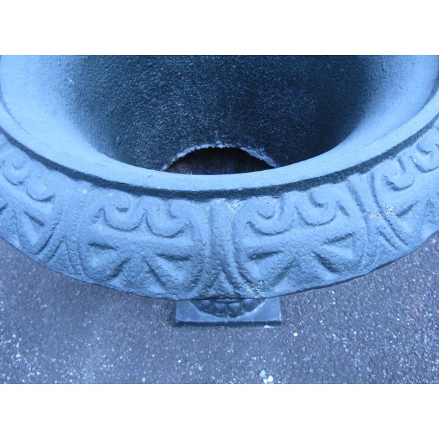 Vintage Cast Iron Urn For Sale In New York - Image 6 of 8