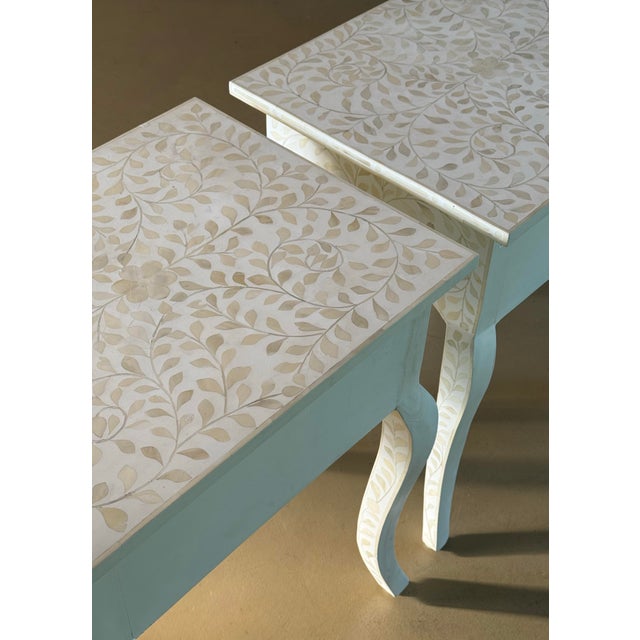 Indian Pair of Mosaic Amira Nightstands by Restoration Hardware, 21st Century For Sale - Image 3 of 12