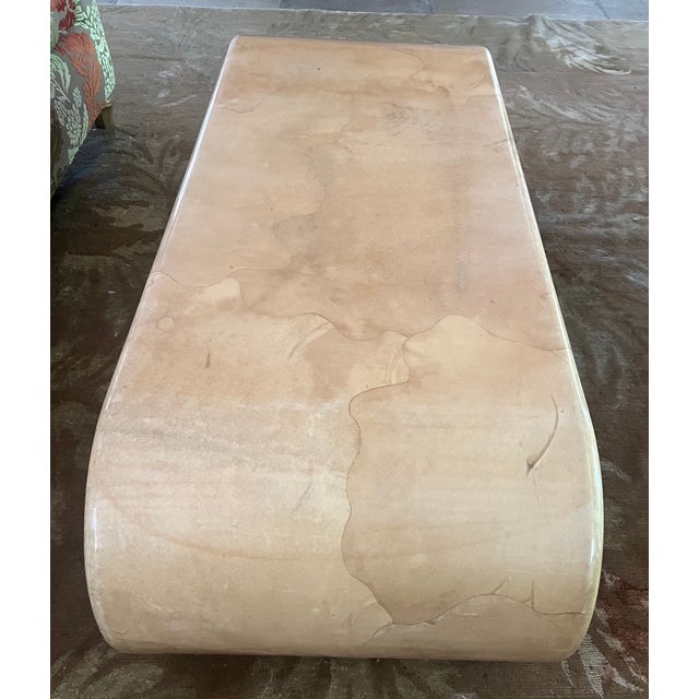 Lacquered Goatskin Parchment Coffee Table, C. 1970's For Sale - Image 10 of 14
