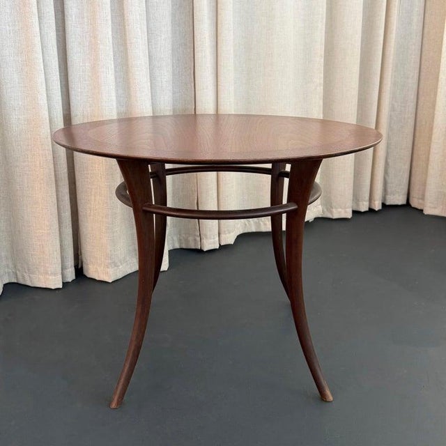 1950s Round Saber Leg Klismos Side Table by t.h. Robsjohn-Gibbings for Widdicomb For Sale In New York - Image 6 of 7