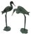 Add a little whimsy indoors or in the garden. Pair of metal cranes or egrets with a vertigris finish. Taller bird 16"...
