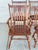 Wood Vintage Harden Solid Wood Dining Chairs Set of 6 Spindle Back Turned Legs For Sale - Image 7 of 12