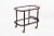 Vintage Two-Tier Serving Cart in Varnished Wood and Glass with Brass Details, 1940 For Sale - Image 11 of 11
