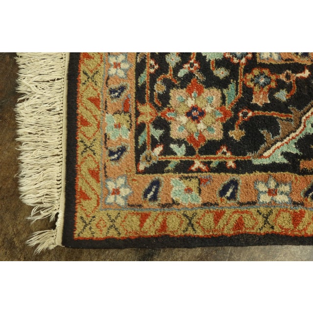 Textile Vintage Heriz Pattern Approx: 12 X 19 Large 100% Wool Rug For Sale - Image 7 of 11