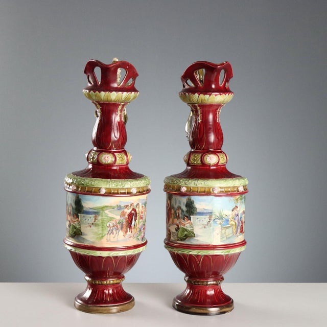 Jugendstil Pourers in Ceramic, Set of 2 For Sale - Image 5 of 16